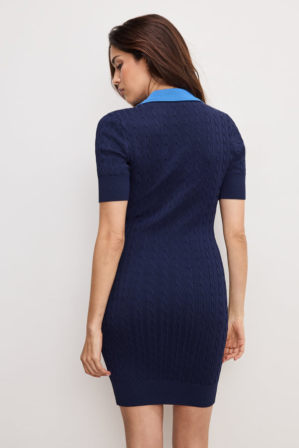 Good American CABLE KNIT MINI DRESS