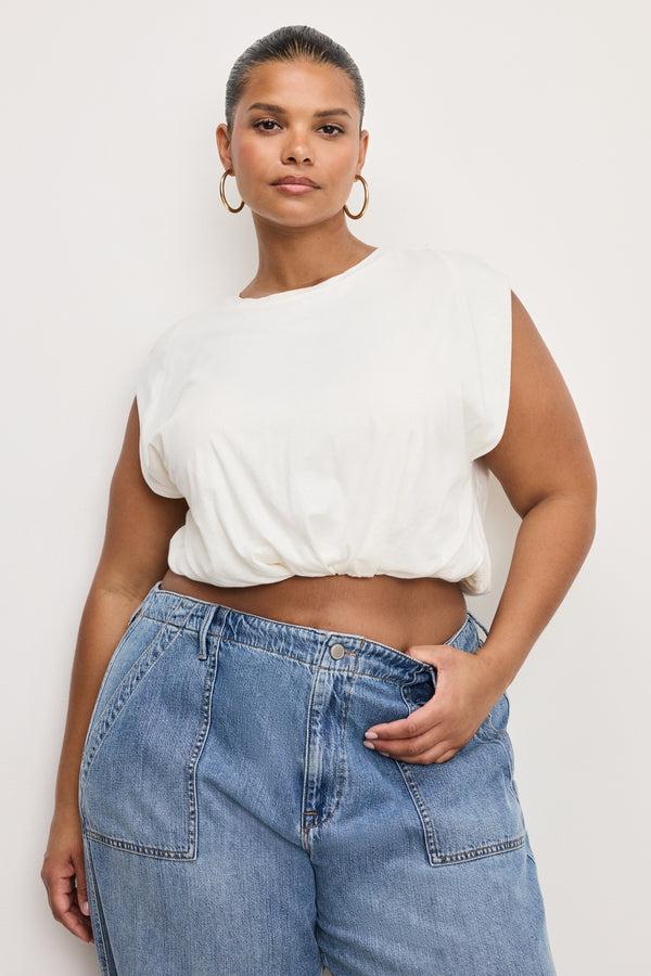 Good American COTTON MUSCLE TEE