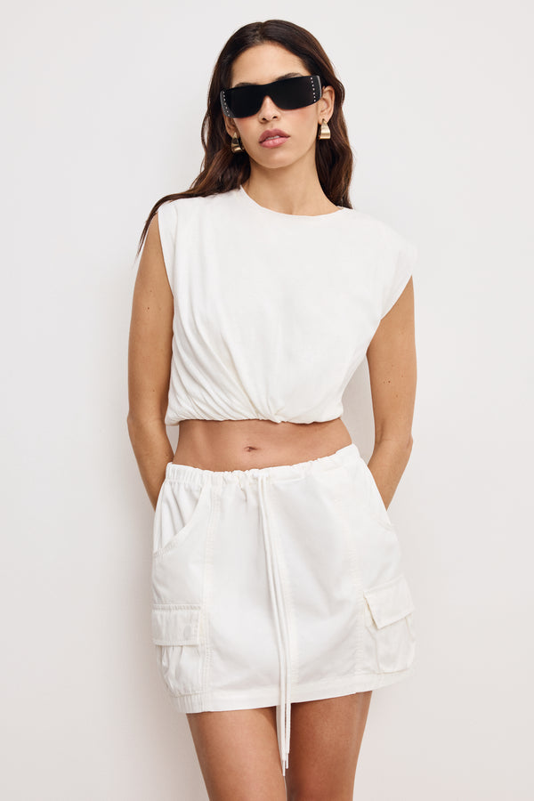 good american COTTON MUSCLE TEE