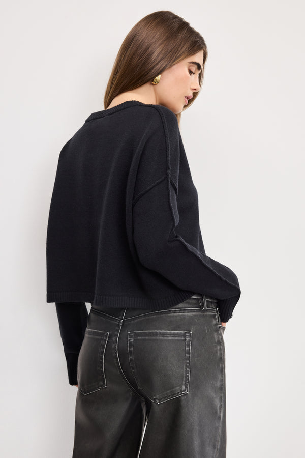 Good American COZY KNIT CREW NECK