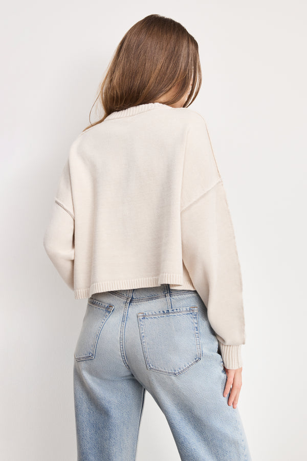 Good American COZY KNIT CREW NECK