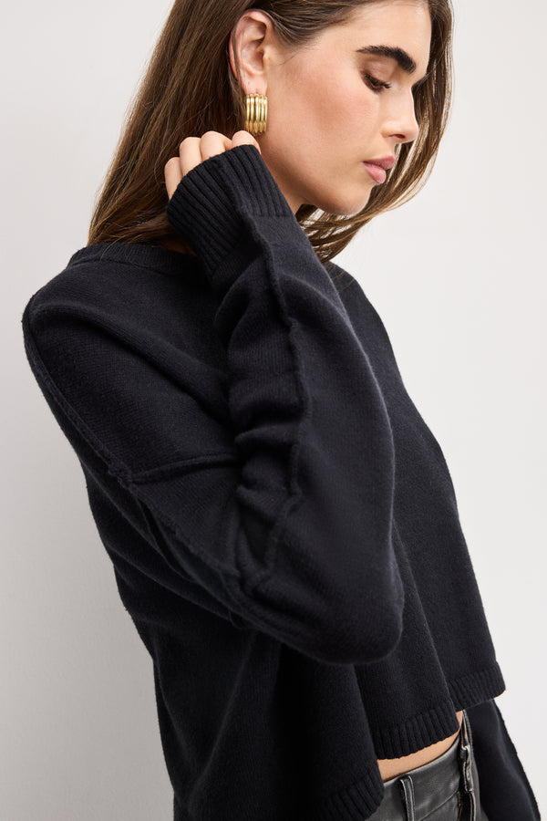 good american COZY KNIT CREW NECK