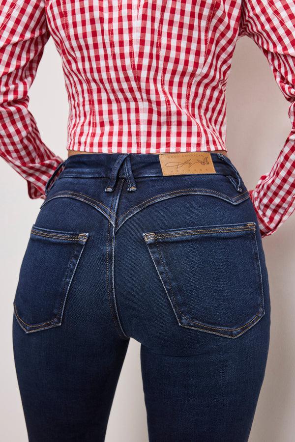 good american DOLLY JOLEANS FLARE JEANS