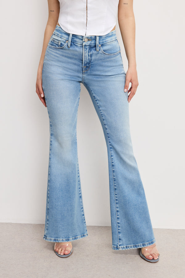 Good American DOLLY JOLEANS PETITE FLARE JEANS