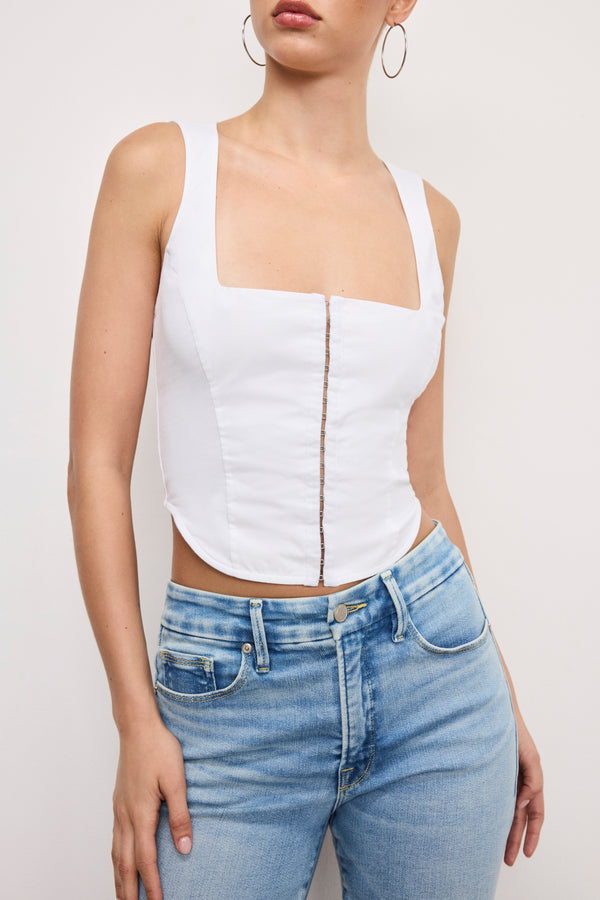 Good American DOLLY POPLIN BUSTIER
