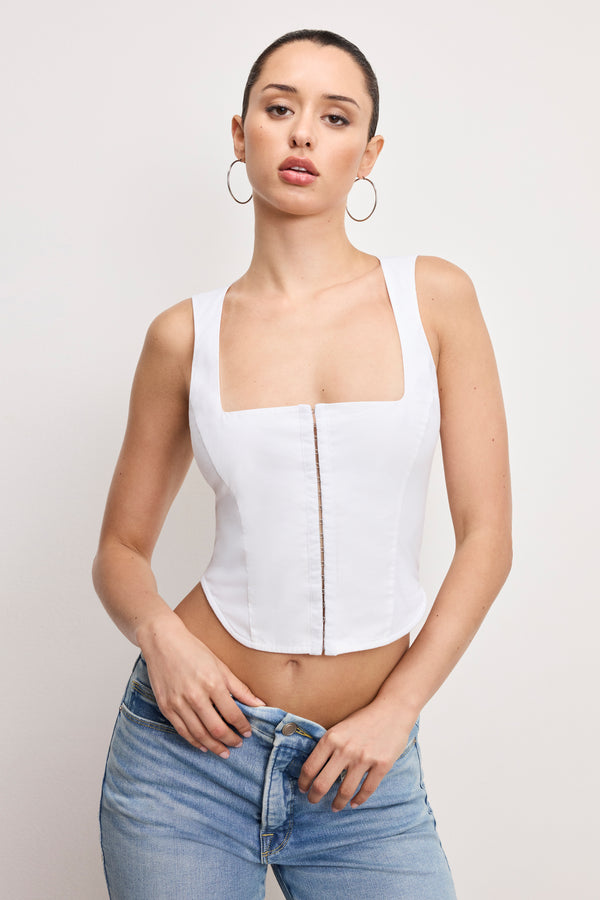 good american DOLLY POPLIN BUSTIER