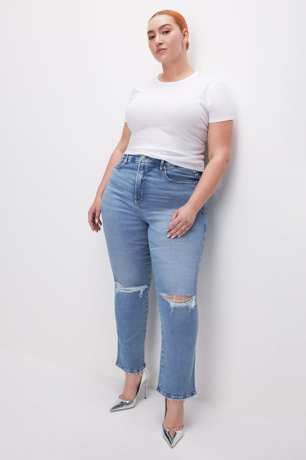 good american GOOD CURVE STRAIGHT JEANS