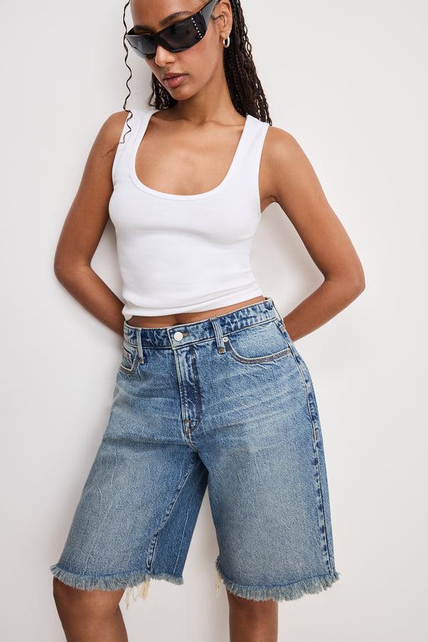 good american GOOD EASE BERMUDA SHORTS