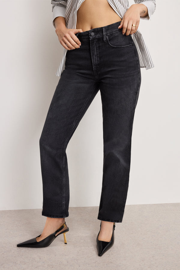 Good American GOOD ICON STRAIGHT ANKLE JEANS