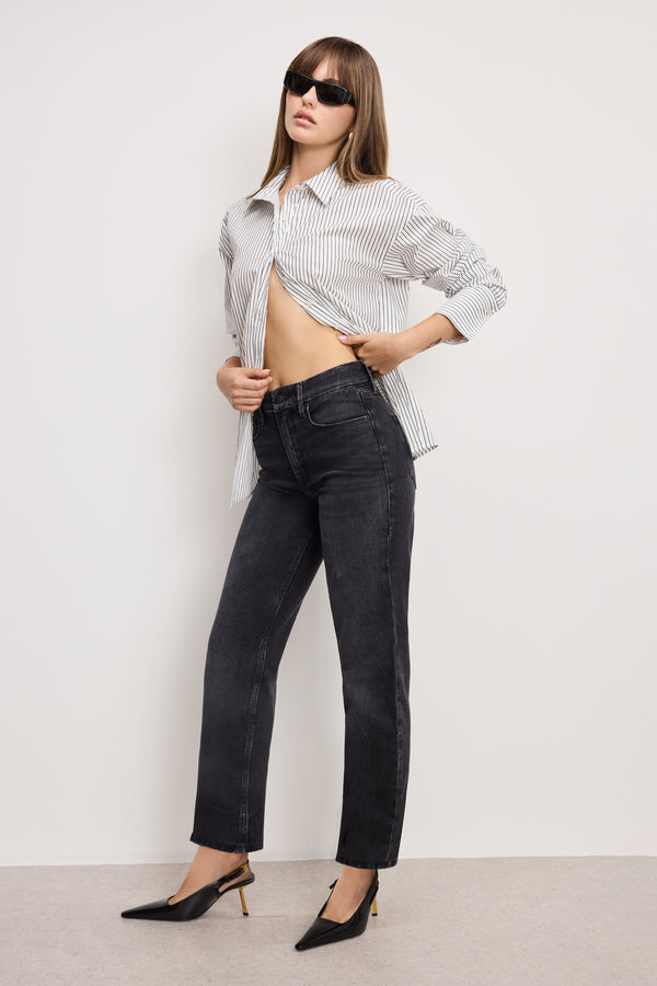Good American GOOD ICON STRAIGHT ANKLE JEANS