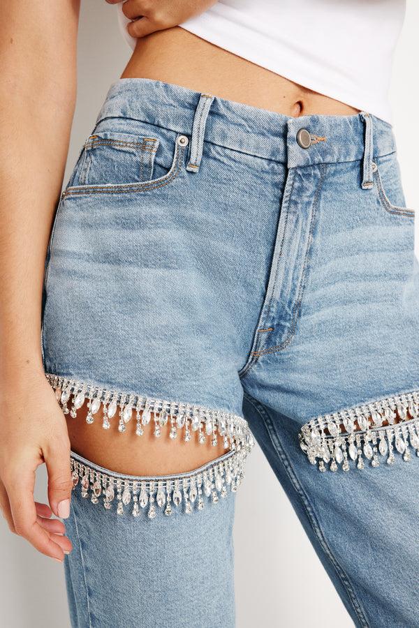 good american GOOD ICON STRAIGHT DIAMOND JEANS