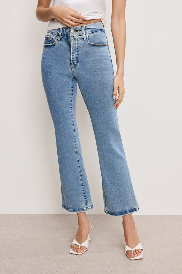 Good American GOOD LEGS CROP MINI BOOT JEANS