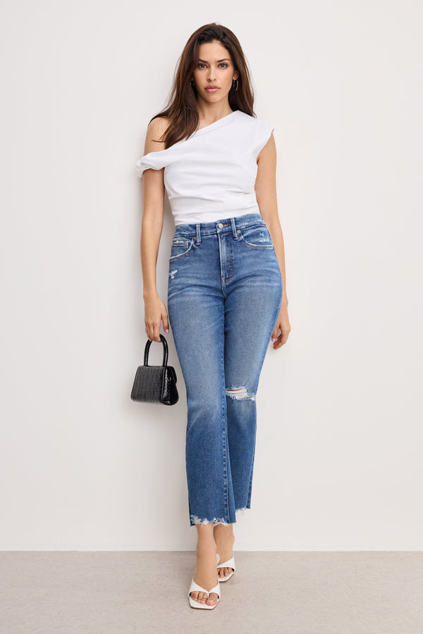 good american GOOD LEGS STRAIGHT JEANS