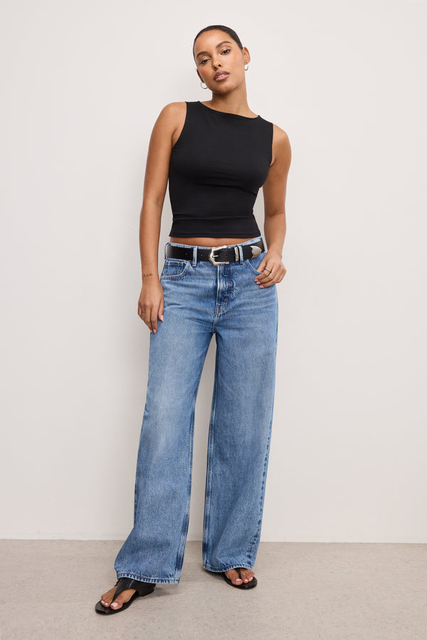 good american GOOD LOW RISE BAGGY JEANS