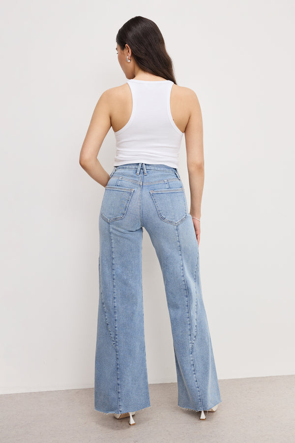 Good American GOOD PETITE PALAZZO JEANS