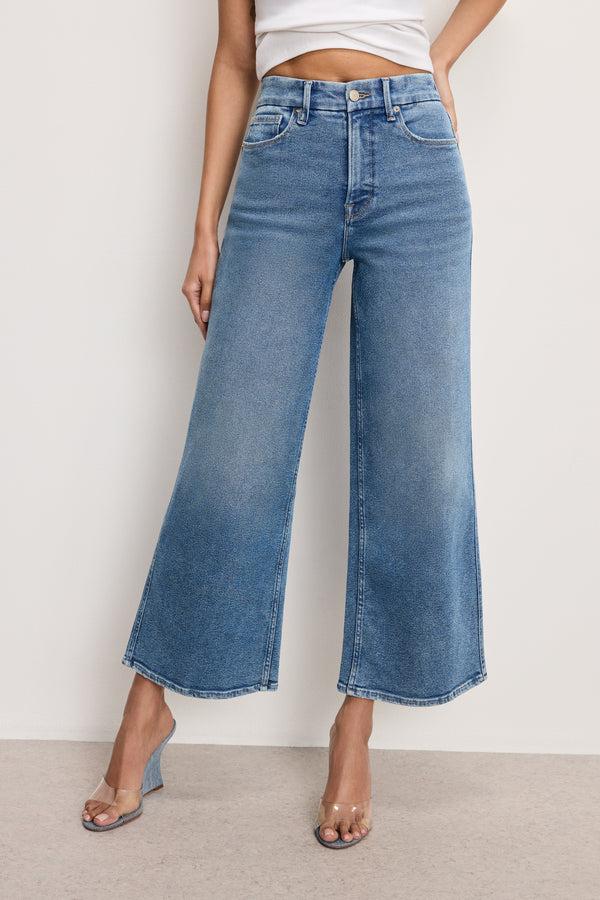 Good American GOOD SKATE WIDE CROPPED JEANS