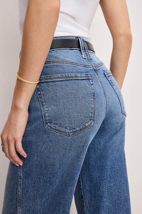 Good American GOOD SKATE WIDE CROPPED JEANS