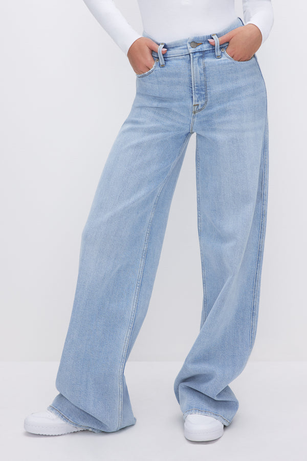 good american GOOD SKATE WIDE LEG JEANS