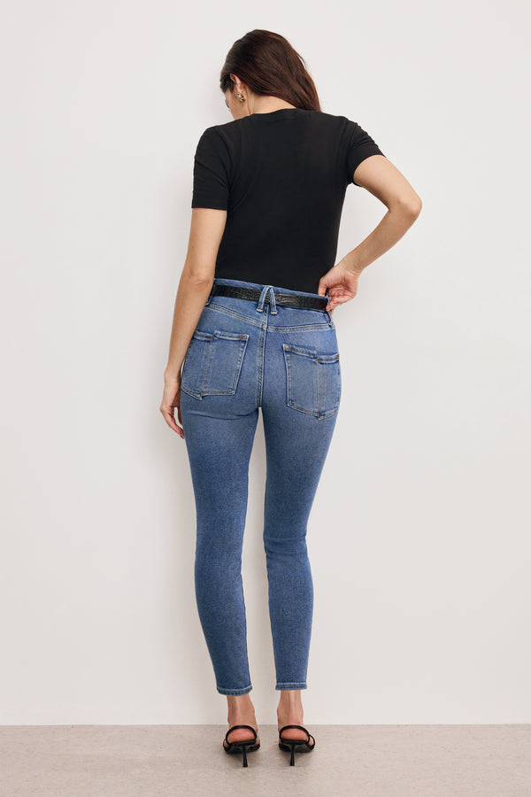 Good American GOOD WAIST SKINNY CROPPED JEANS