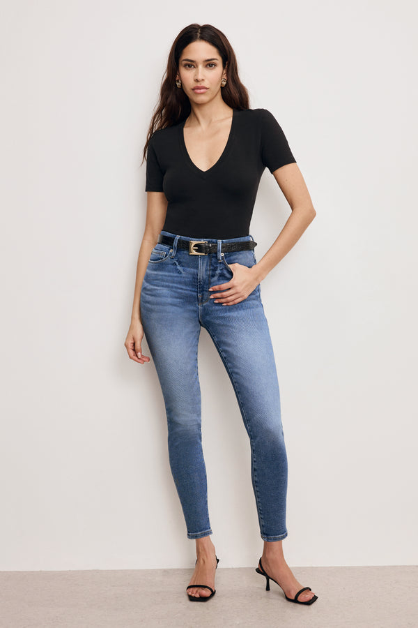 good american GOOD WAIST SKINNY CROPPED JEANS