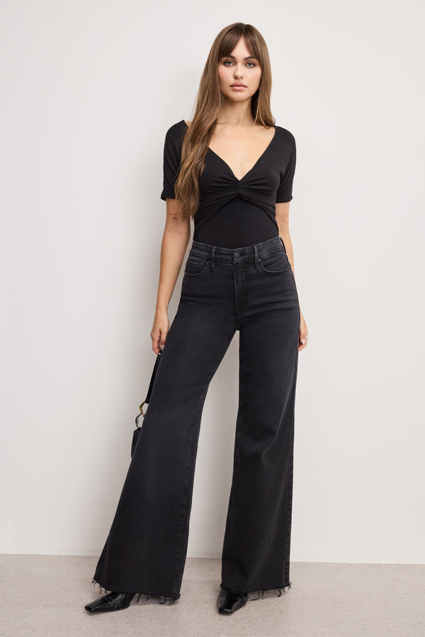 Good American JERSEY TWIST FRONT BODYSUIT