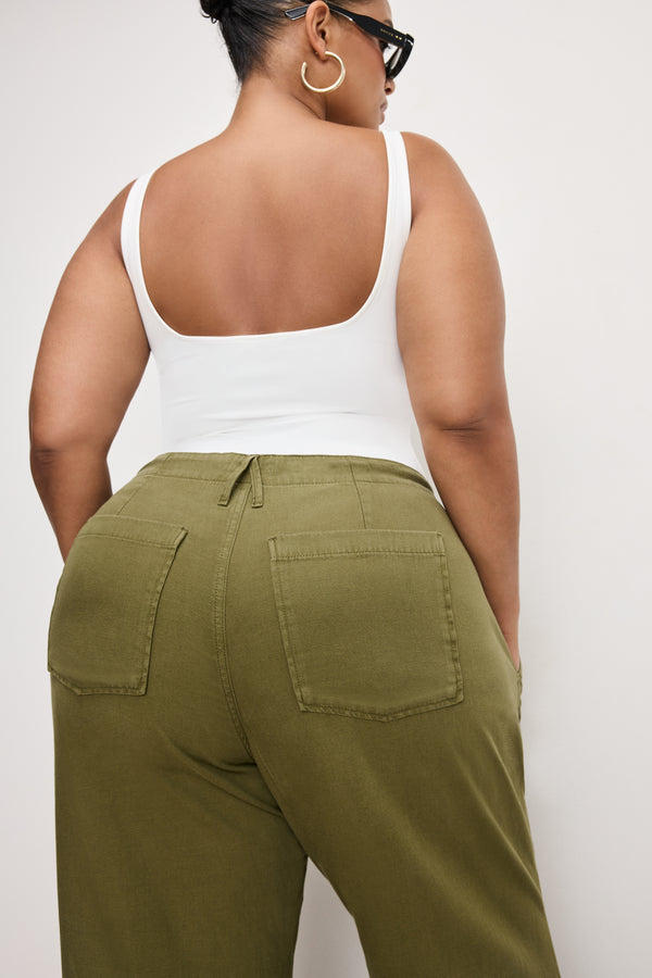 Good American LITE LINEN PANTS