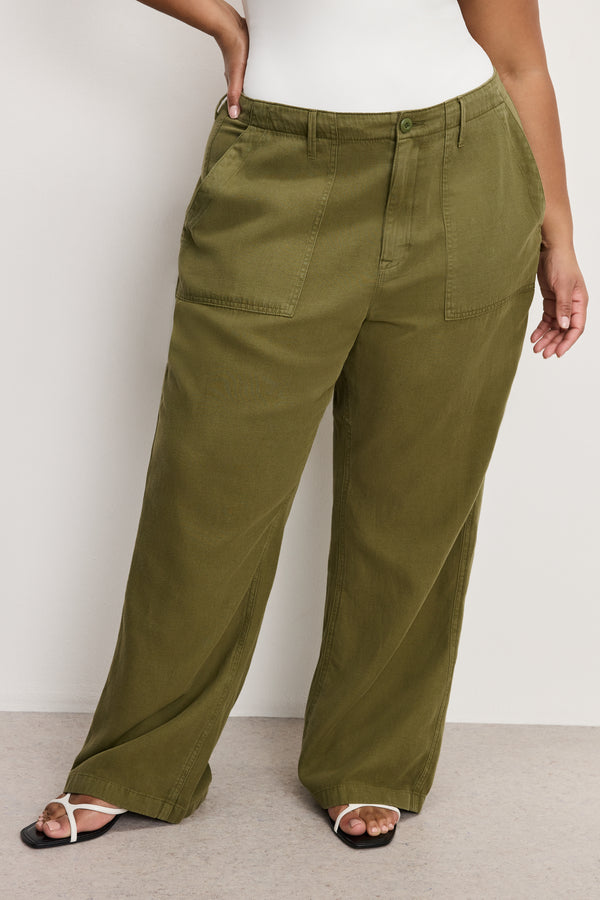 Good American LITE LINEN PANTS