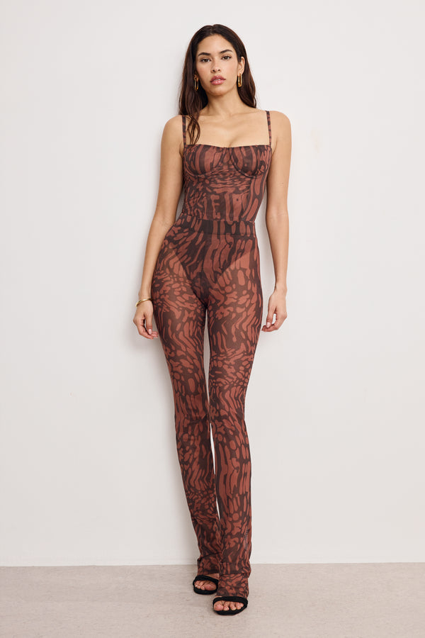 good american MESH MICRO BOOT LEGGINGS