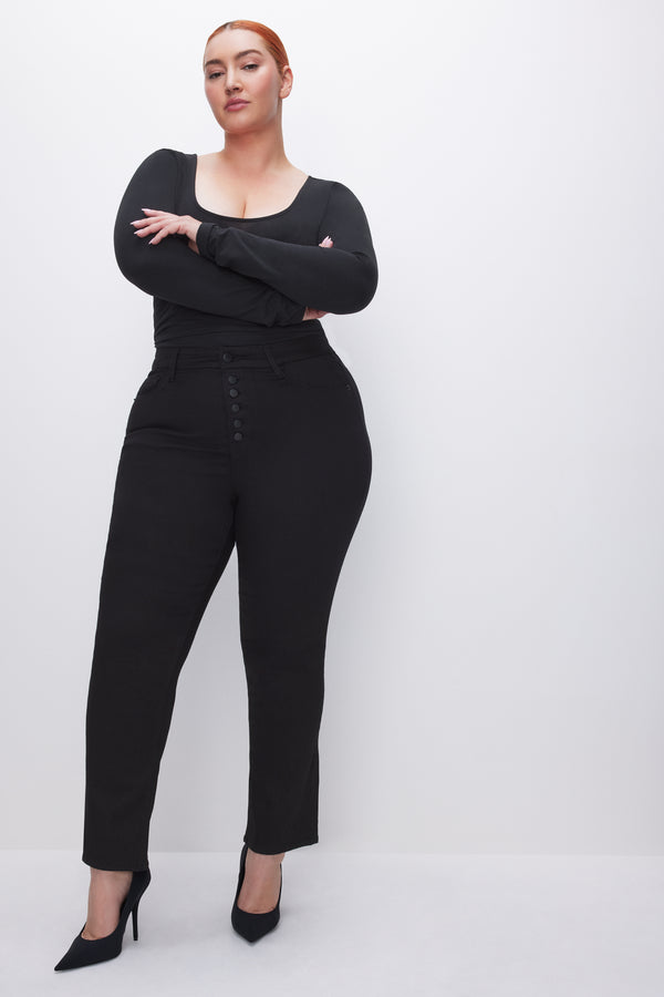 good american NEVER FADES GOOD LEGS STRAIGHT JEANS