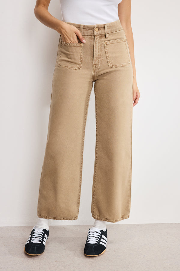 Good American PALAZZO CROPPED PANTS