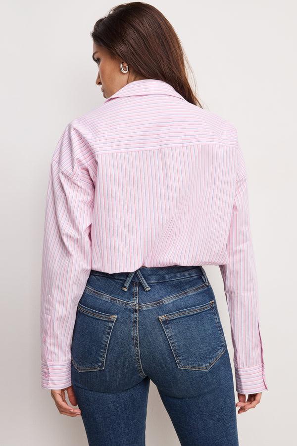 Good American POPLIN BUBBLE SHIRT