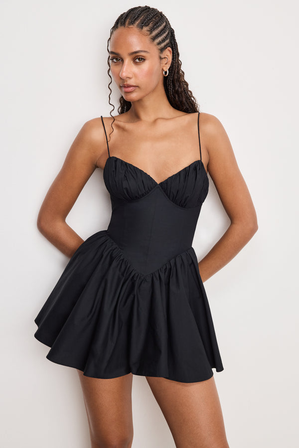 good american POPLIN MINI DRESS