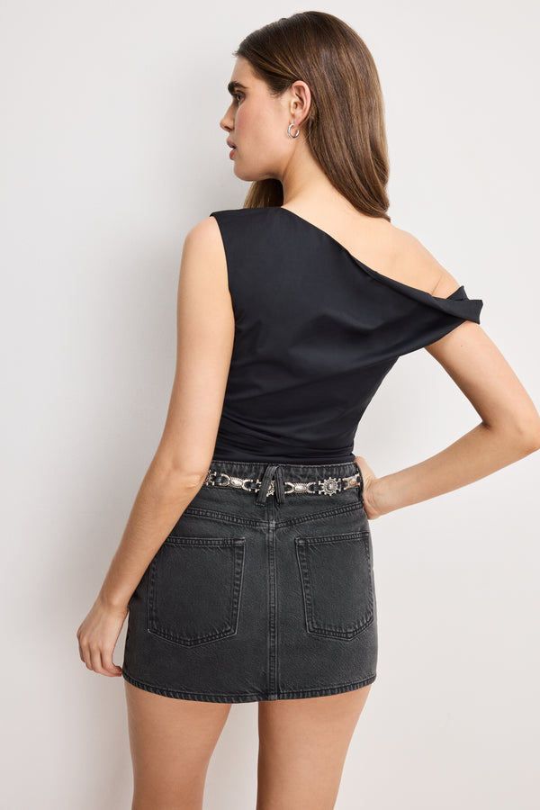 Good American POPLIN OFF SHOULDER TOP