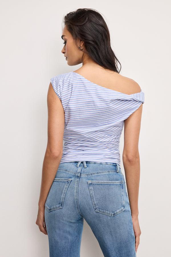 Good American POPLIN OFF SHOULDER TOP