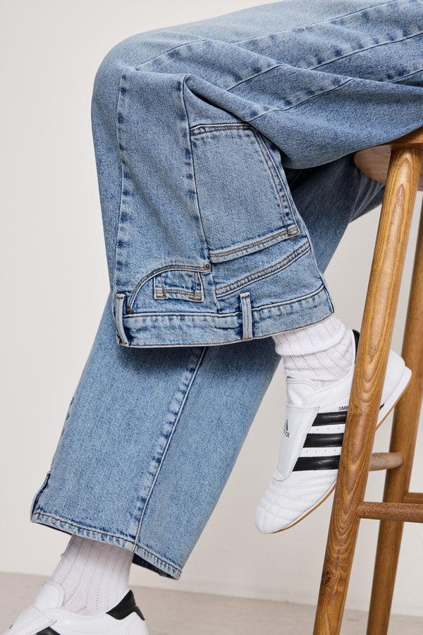 Good American REWORKED WIDE LEG JEANS