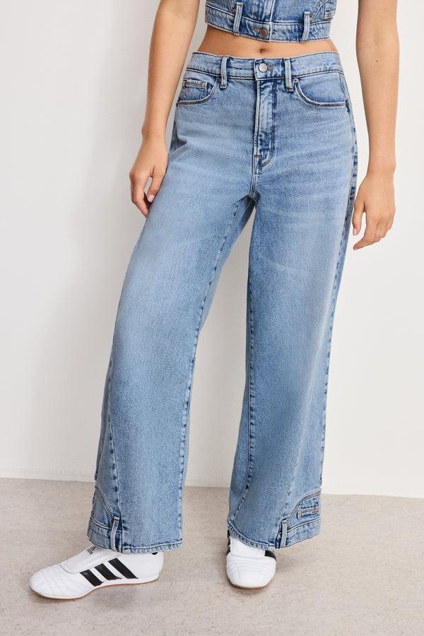 Good American REWORKED WIDE LEG JEANS