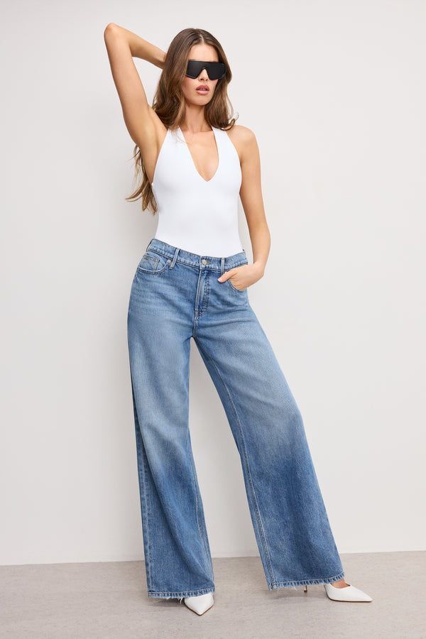 Good American SCUBA HALTER V NECK BODYSUIT