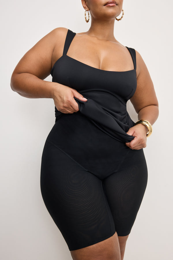 Good American SCUBA SWEETHEART MIDI DRESS