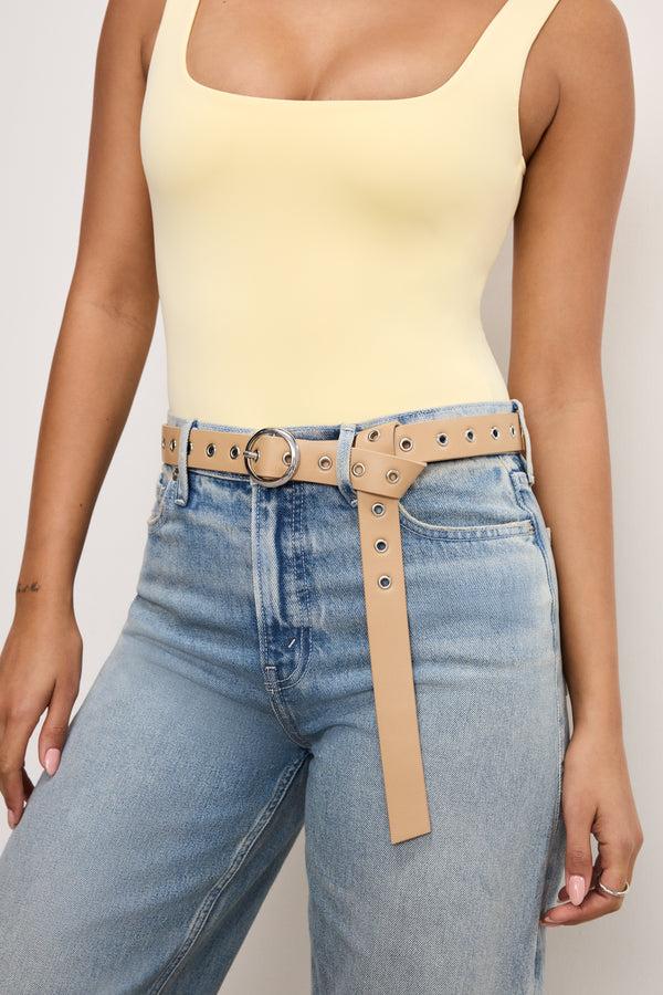 Good American SKINNY EYELET BELT