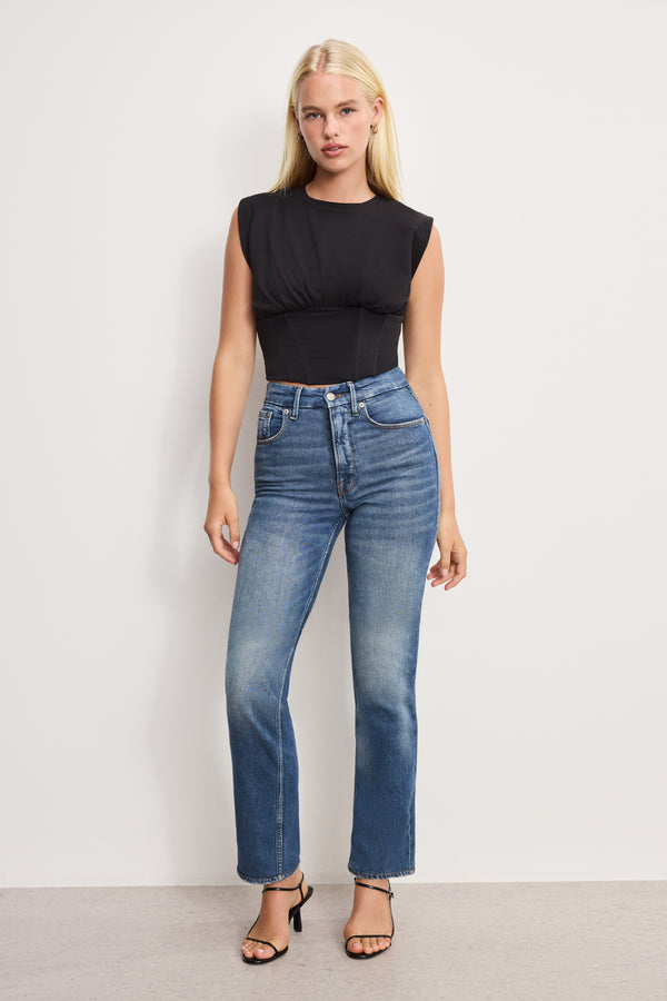 Good American SLEEVELESS CORSET TOP