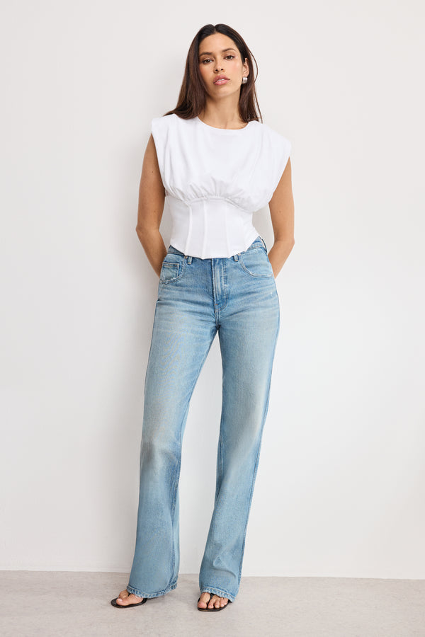 Good American SLEEVELESS CORSET TOP