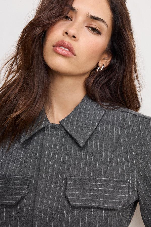 Good American SOFT STRETCH PONTE CROP TOP