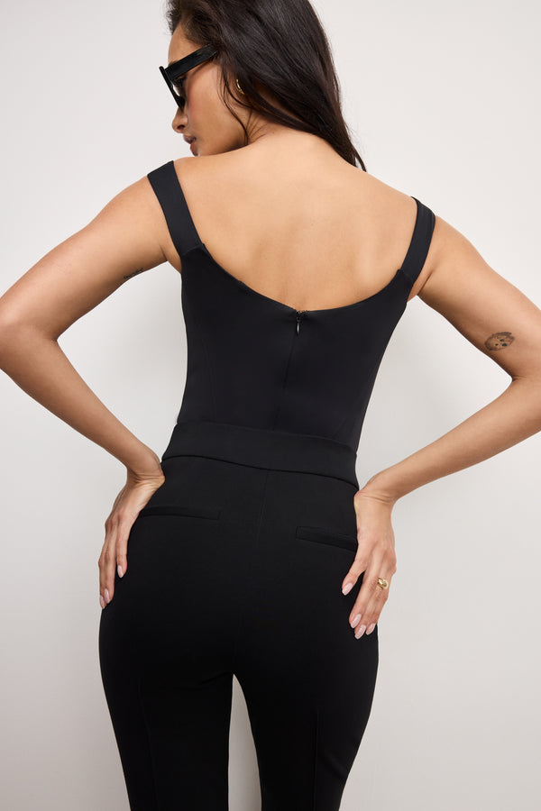 Good American SOFT STRETCH PONTE KICK FLARE PANTS