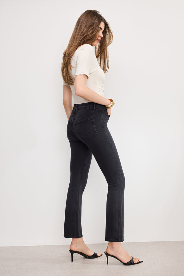 Good American SOFT TECH GOOD KICK FLARE JEANS