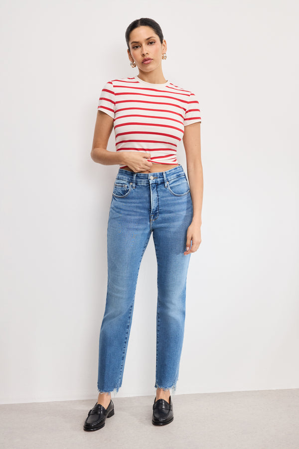 good american SOFT-TECH GOOD LEGS STRAIGHT JEANS