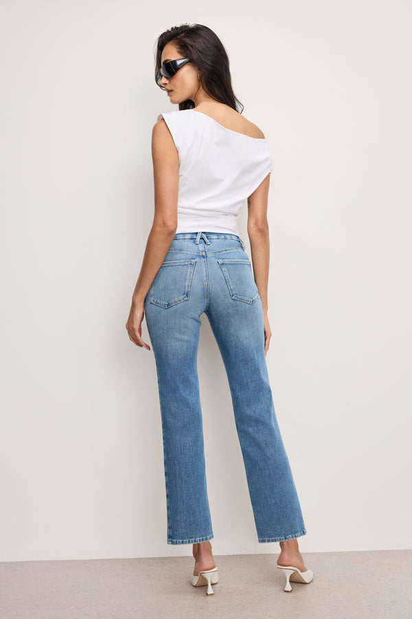 Good American SOFT TECH GOOD LEGS STRAIGHT JEANS