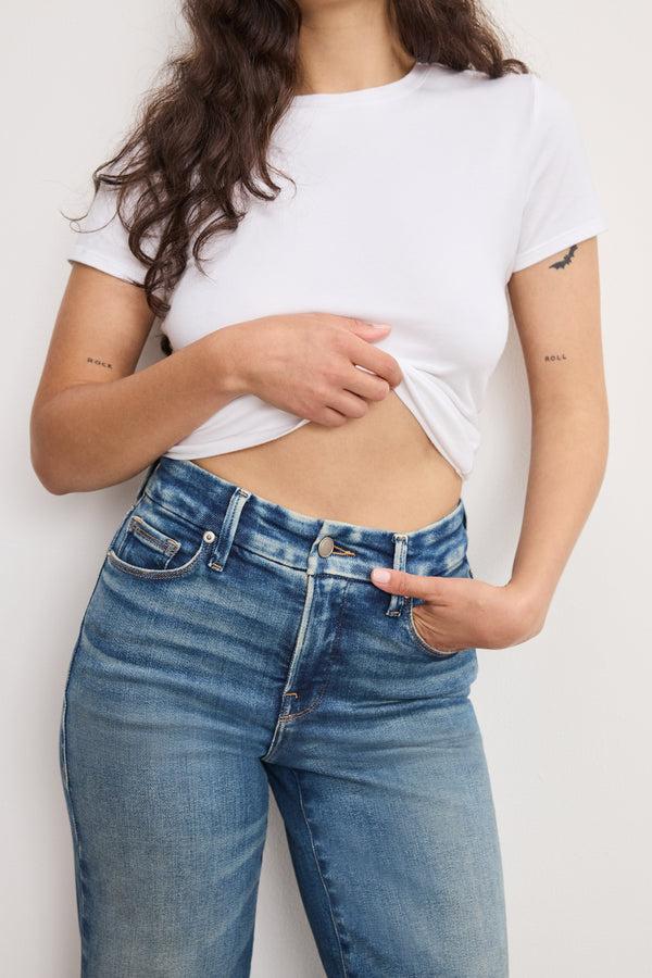 Good American SOFT TECH GOOD PETITE PALAZZO JEANS