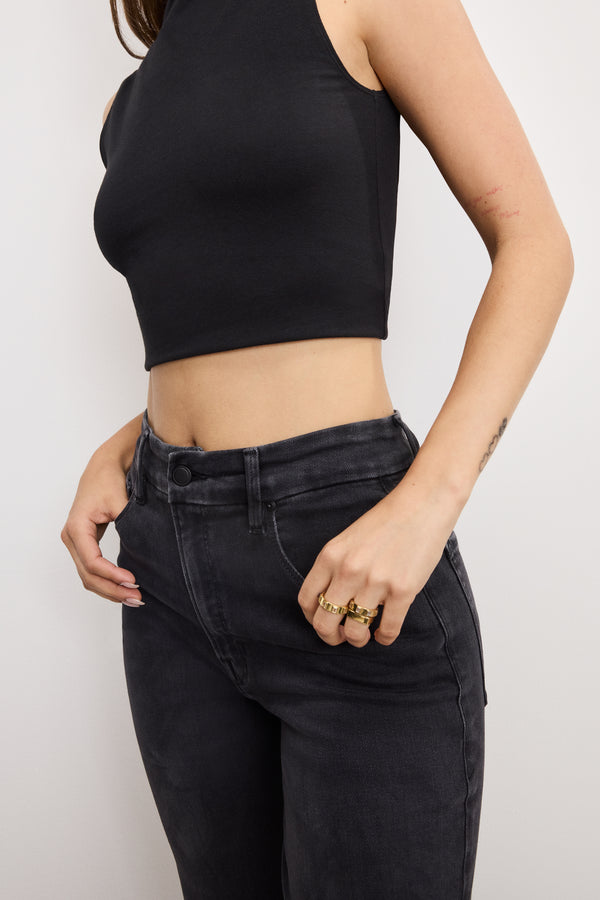 Good American SOFT TECH GOOD TRUE STRAIGHT JEANS