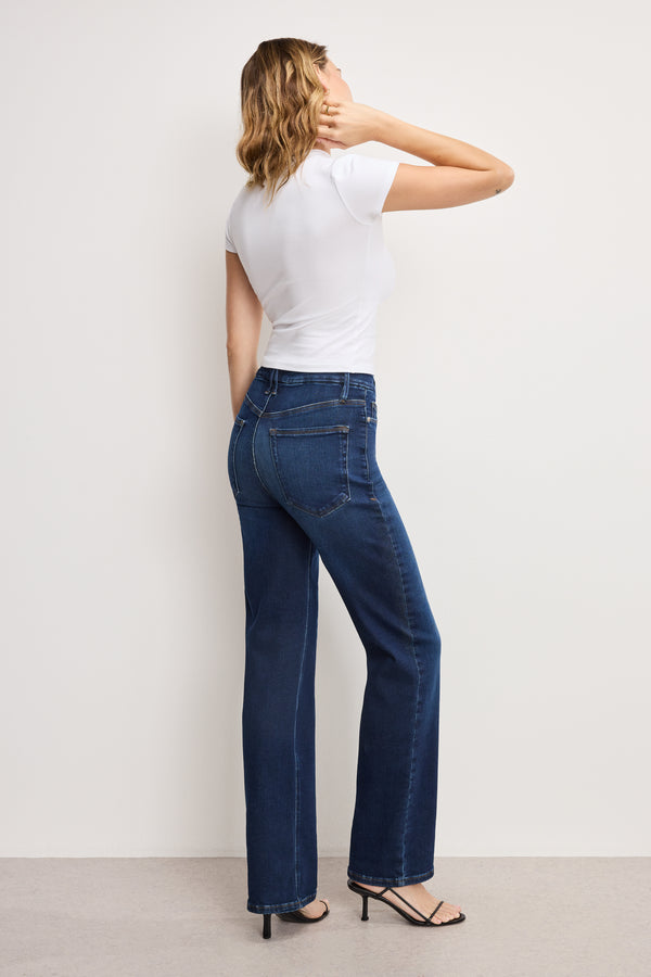Good American SOFT TECH GOOD TRUE STRAIGHT JEANS