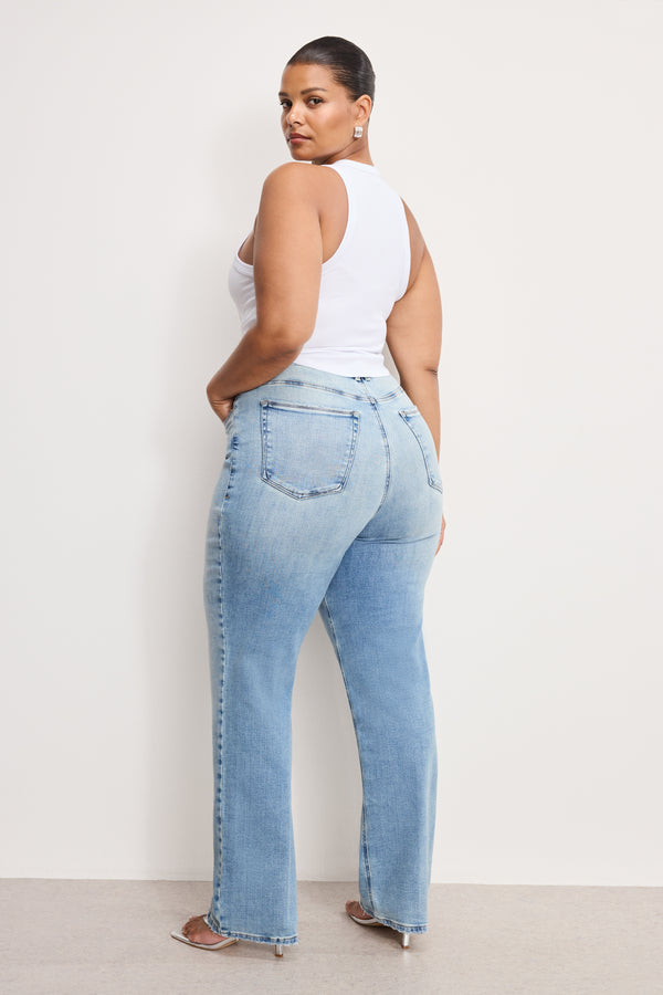 Good American SOFT TECH GOOD TRUE STRAIGHT JEANS